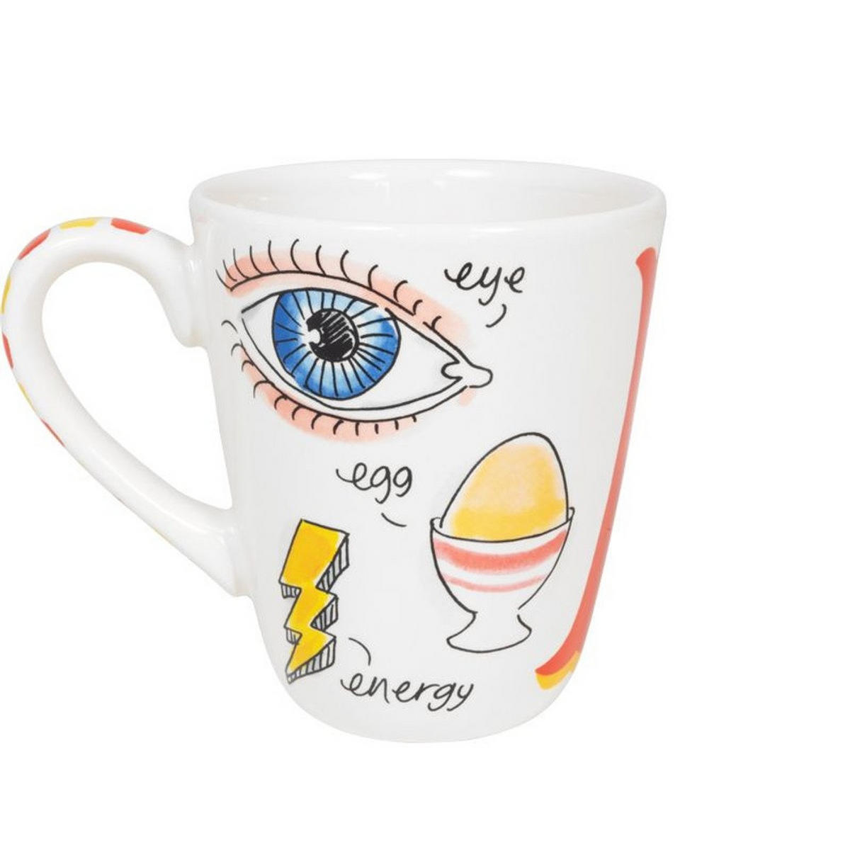 BECHER Love Letter E in Bunt - 350 ml - Multicolor, Keramik (0.35L) - Blond Amsterdam