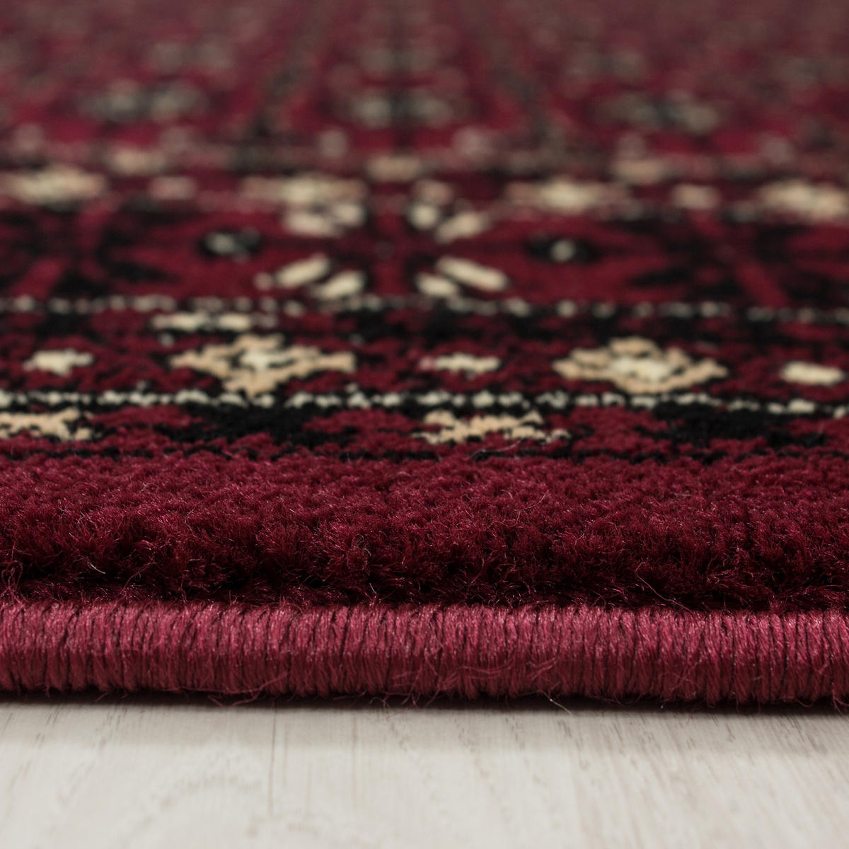 ORIENTTEPPICH Kurzflor klassisch Polypropylen Wohnzimmer Rot Läufer 80x150 - Rot, Textil (80/150cm) - KADIMA DESIGN