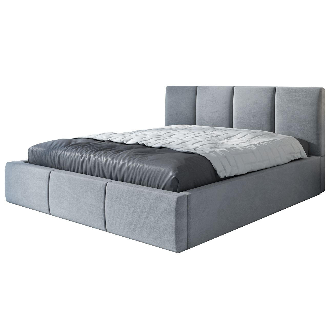 POLSTERBETT ORINO 180x200 Hellgrau - Hellgrau, Textil (180/200cm) - A&J MöbelLand