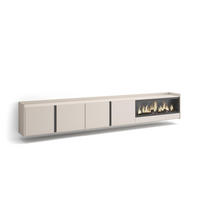 LOWBOARD, Beige, 315/35/50cm, Kamin mit Feuereffekt XXL - Beige, Holzwerkstoff (315/50/35cm) - Skraut Home