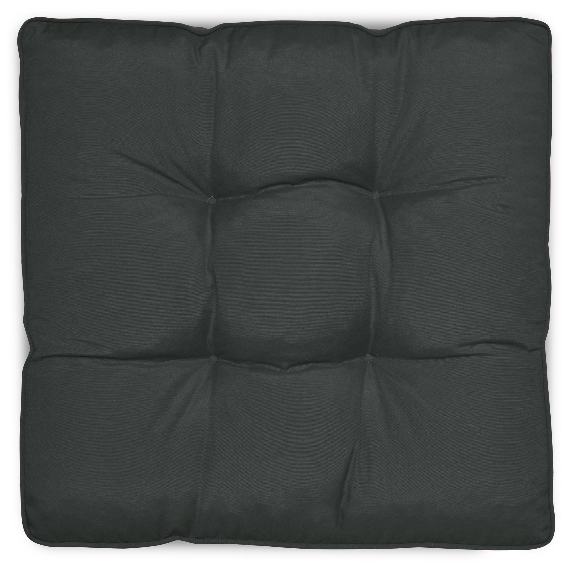 LOUNGEKISSEN Flair Outdoor Sitz 60/60/10cm Graphitgrau - Graphitfarben, Textil (60/10/60cm) - Beautissu 