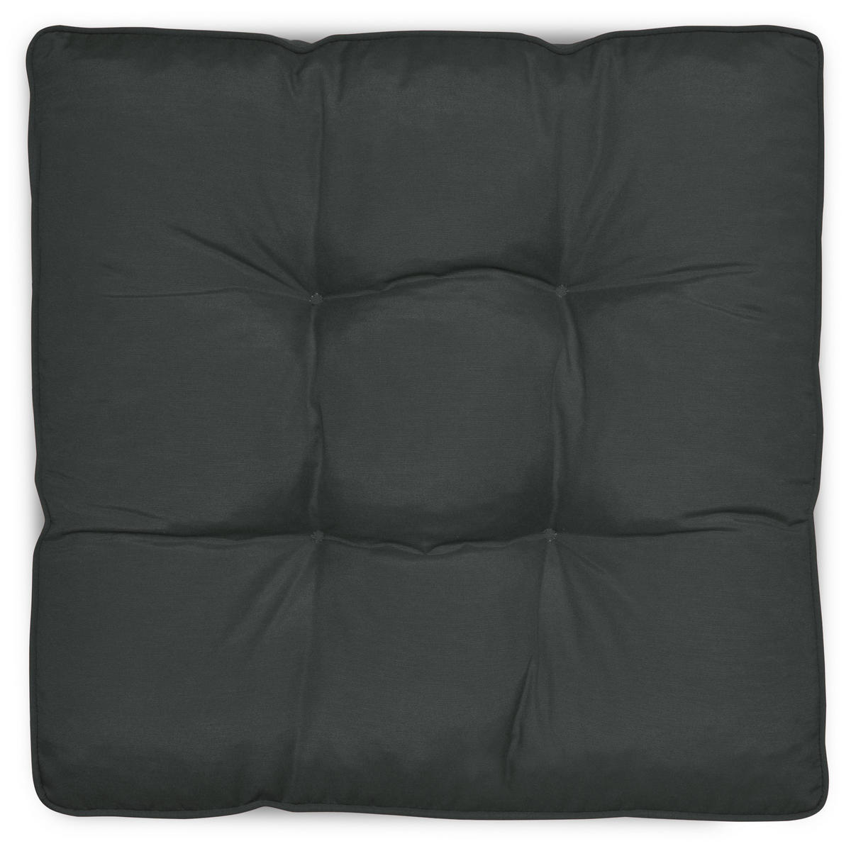 LOUNGEKISSEN Flair Outdoor Sitz 70/70/10cm Graphitgrau - Graphitfarben, Textil (70/10/70cm) - Beautissu 