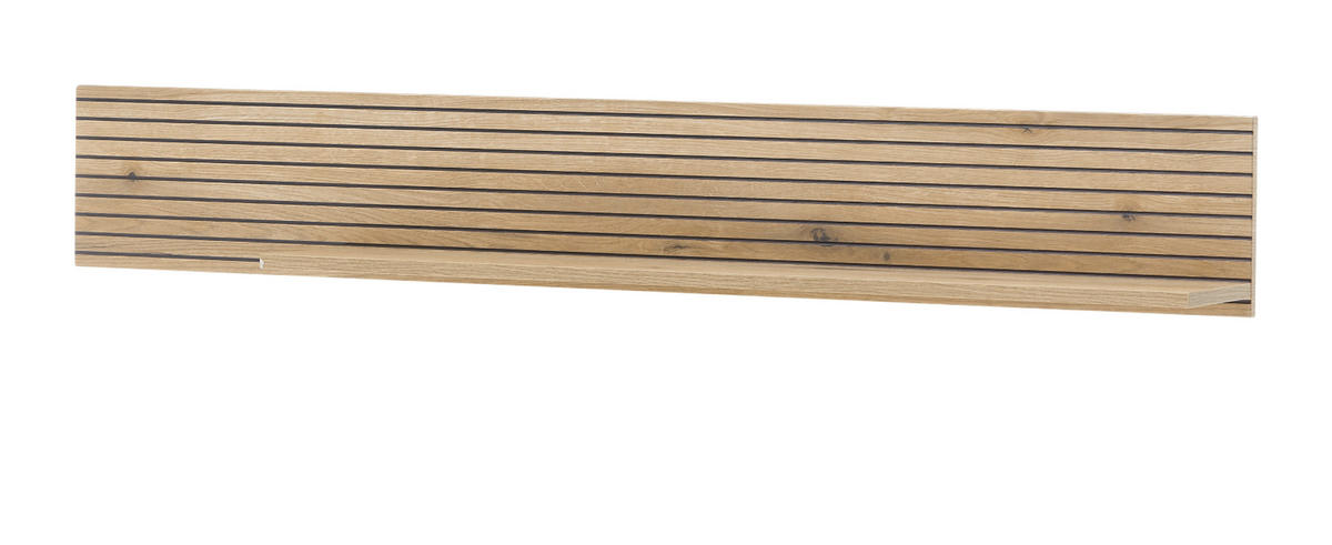 WANDBOARD naturfarben Eiche, Wandregal 150 cm - Eichefarben, Holzwerkstoff (150/22/21cm) - Furn.Design