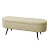 SITZBANK IVY mit Teddystoff - Beige, Textil (118/45/40cm) - SVITA