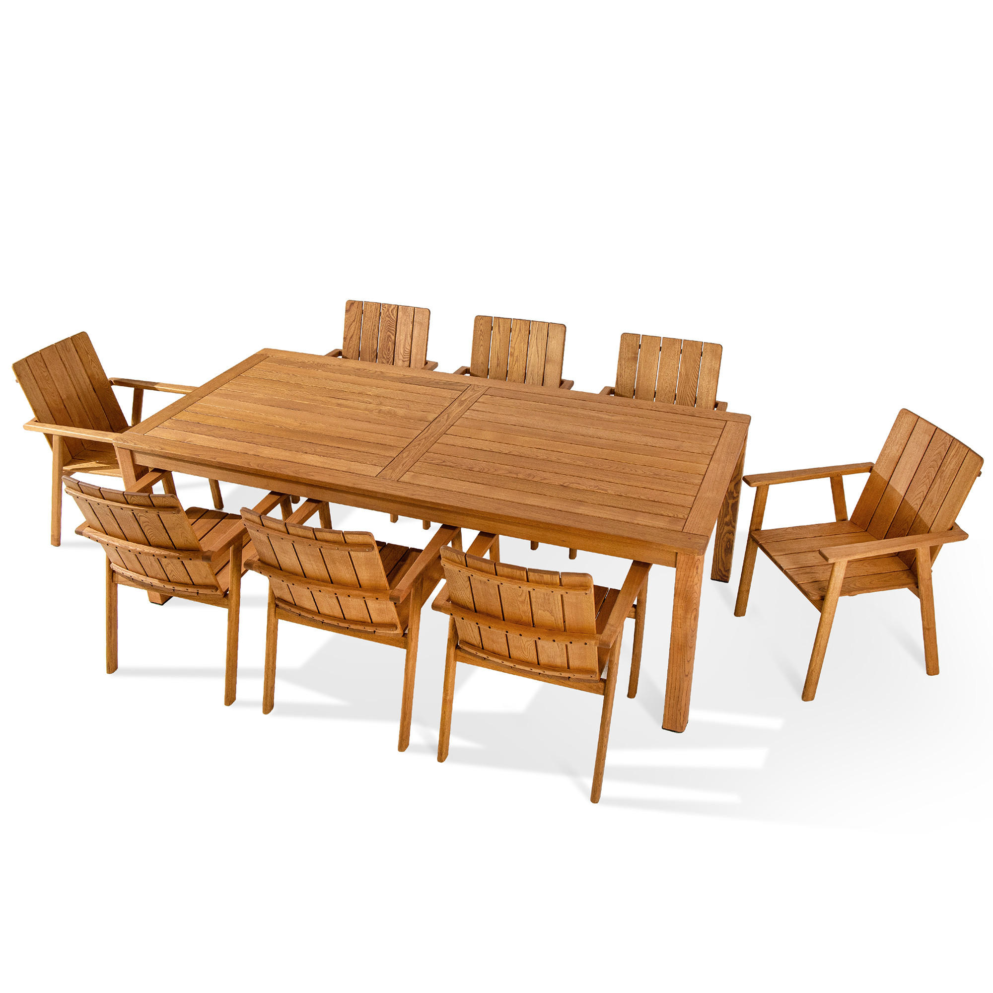 GARTEN ESSGRUPPE ORTUS, Gartenmöbel-Set, 9-er Set - Braun, Holz - KONSIMO®
