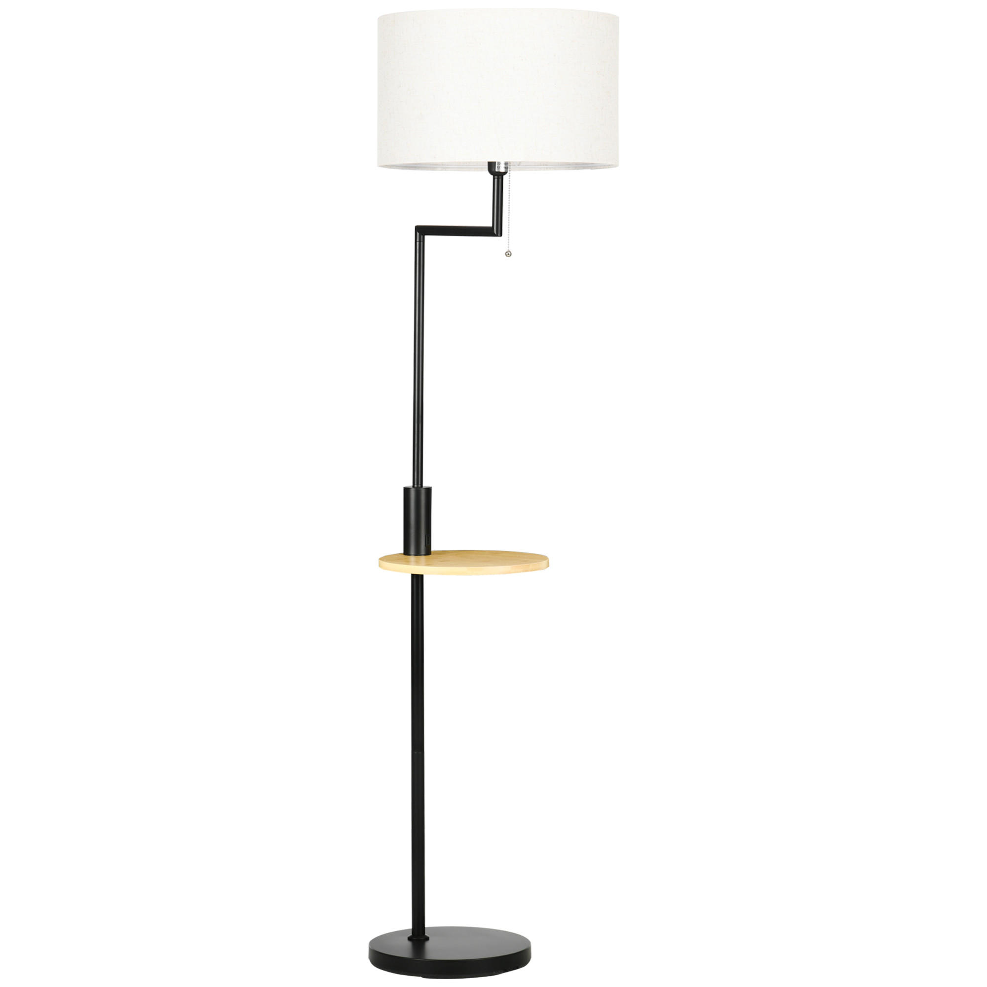 STEHLEUCHTE, Stehlampe, Stahl, Creme - Weiß, Metall (40/40/168cm) - HOMCOM