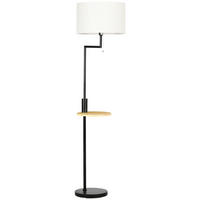 STEHLEUCHTE, Stehlampe mit Ablage, 40 W Standlampe mit USB-Anschluss, Creme - Weiß, Metall (40/40/170cm) - HOMCOM