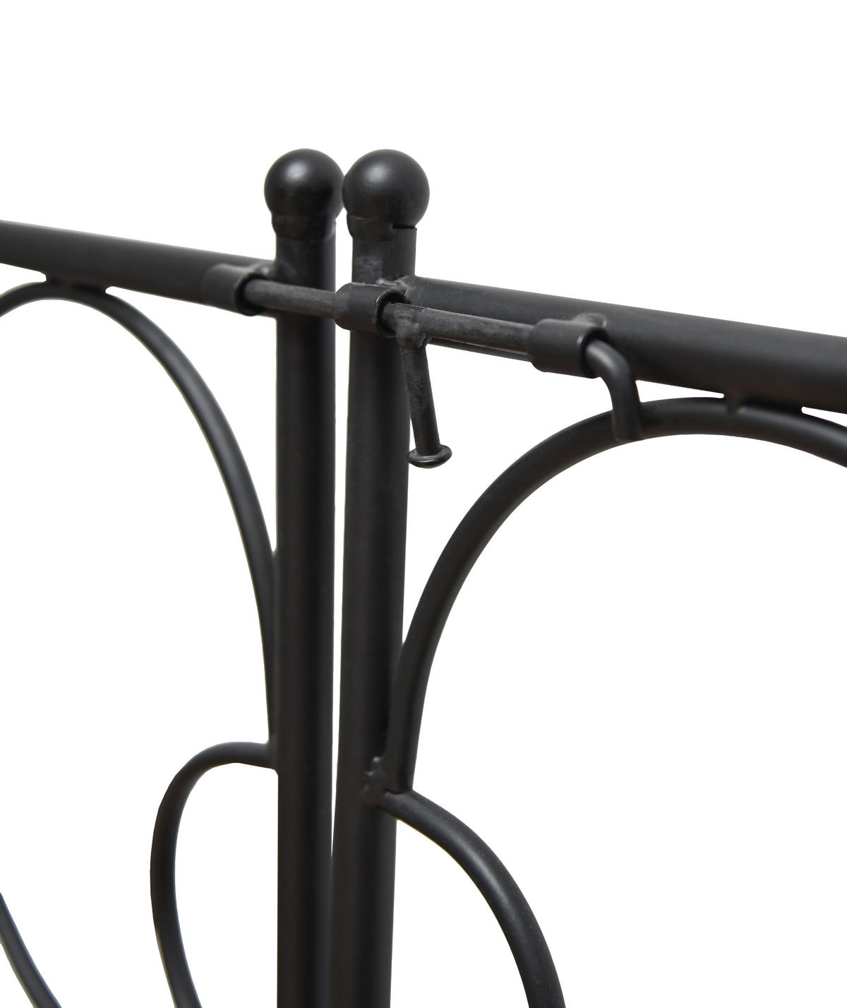 PFORTE Tokio Rosenbogen Stahl Schwarz 230x28x156cm - Schwarz, Metall (28/230/156cm) - DELUKE