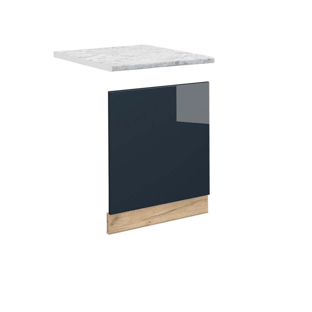 Vicco PŘEDNÍ PANEL Fame-Line Tmavě modrá s vysokým leskem 60 cm , PD Mramor