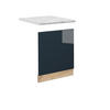 FRONTBLENDE Fame-Line Dunkelblau Hochglanz 60 cm, AP Marmor - Eiche Wotan/Dunkelblau, Holzwerkstoff (60/67.4/1.6cm) - Vicco