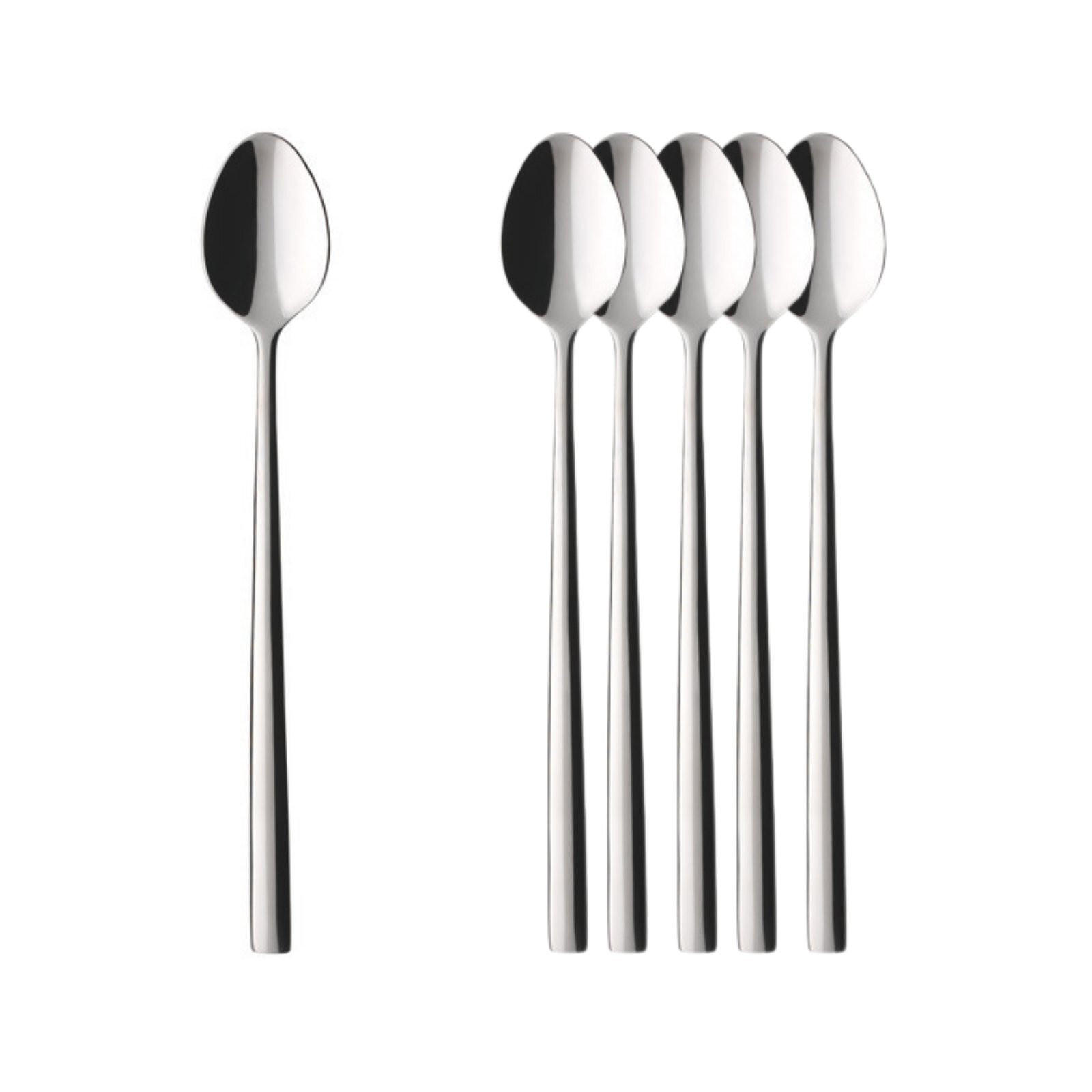 LATTE-MACCHIATO-LÖFFEL Piemont edelstahl 19 cm 6er Set - Silberfarben, Metall - Villeroy & Boch