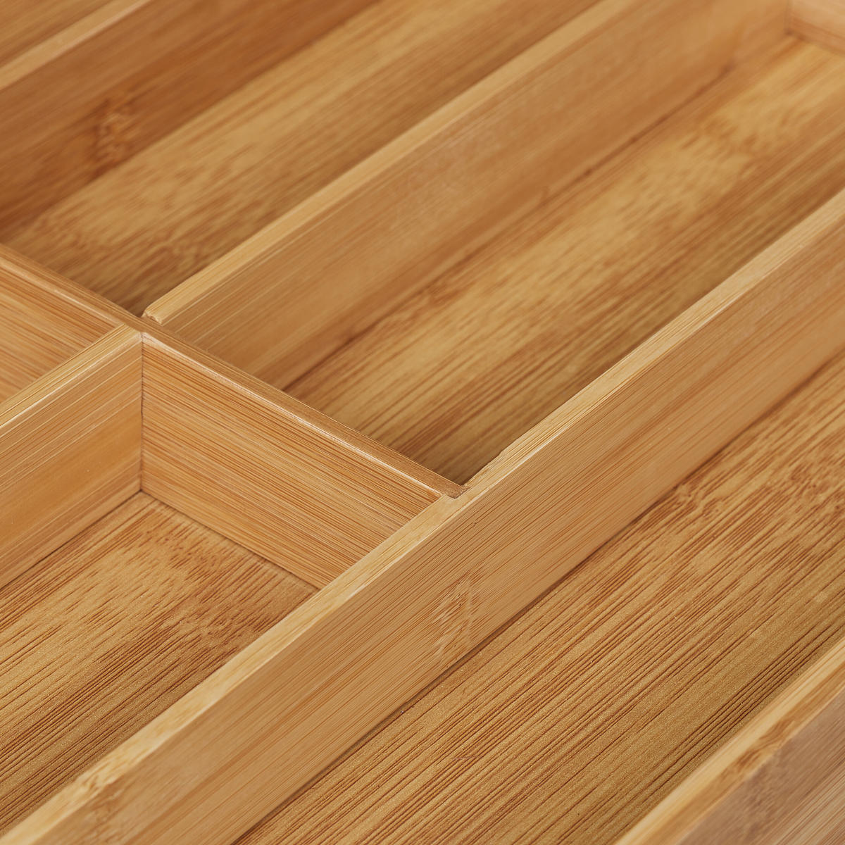 BESTECKKASTEN - Hellbraun, Holz/Holzwerkstoff (30.5/4.5/44.5cm) - Relaxdays