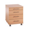 ROLLCONTAINER Eagle 57x42x50 cm 4 Schubladen Buche - Buchefarben, Holz (42/57/50cm) - PROREGAL