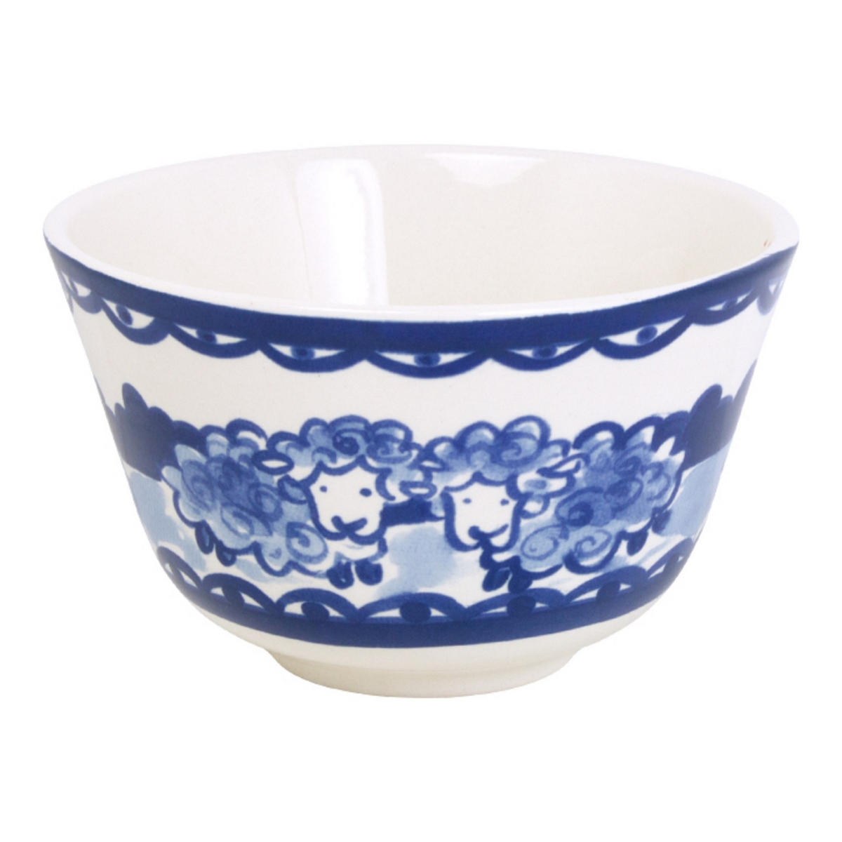 SCHALE Blume in Blau - 14cm - Blau, Keramik (14.3/9/14.3cm) - Blond Amsterdam