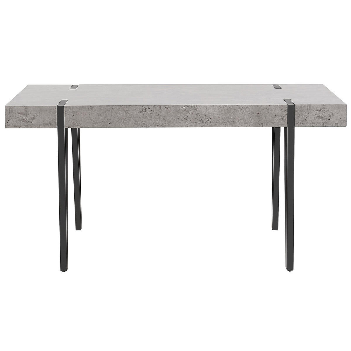 ESSTISCH 150/90/75 cm Hellgrau Rechteckig Adena - Grau, Holzwerkstoff (150/90/75cm) - Beliani