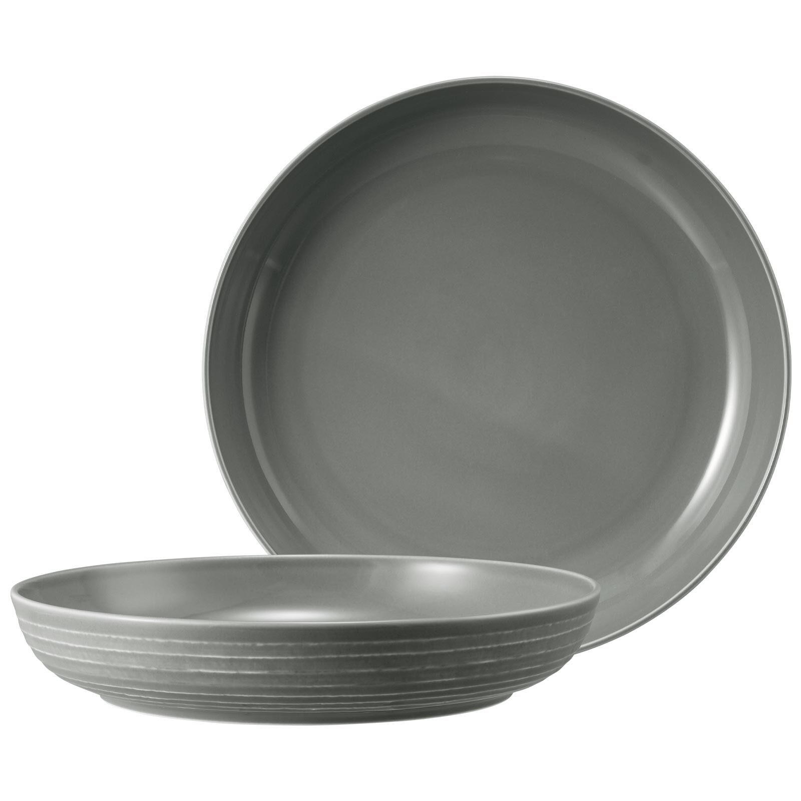 FOODBOWL Terra Perlgrau ø 28,4 cm 2er Set - Grau, Keramik (28.4cm) - Seltmann Weiden