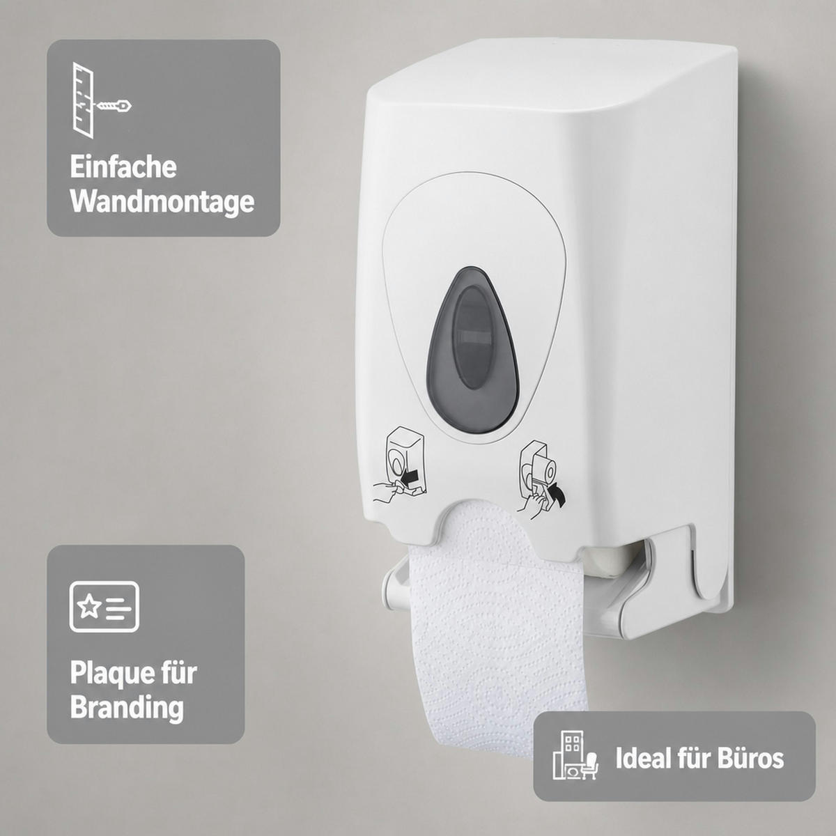TOILETTENPAPIERHALTER - Weiß, Kunststoff (14.5/31.5/15cm) - ich-zapfe