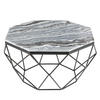 COUCHTISCH DIAMOND Marmor rechteckig Grau 70cm - Grau, Stein/Metall (70/70/38cm) - riess-ambiente