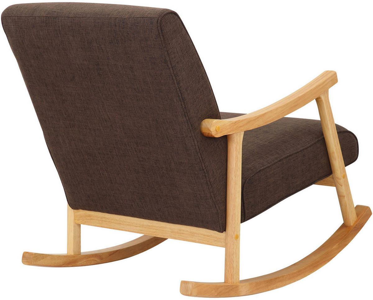 SCHAUKELSTUHL Stoff braun - Braun, Textil (67/82/92cm) - CLP