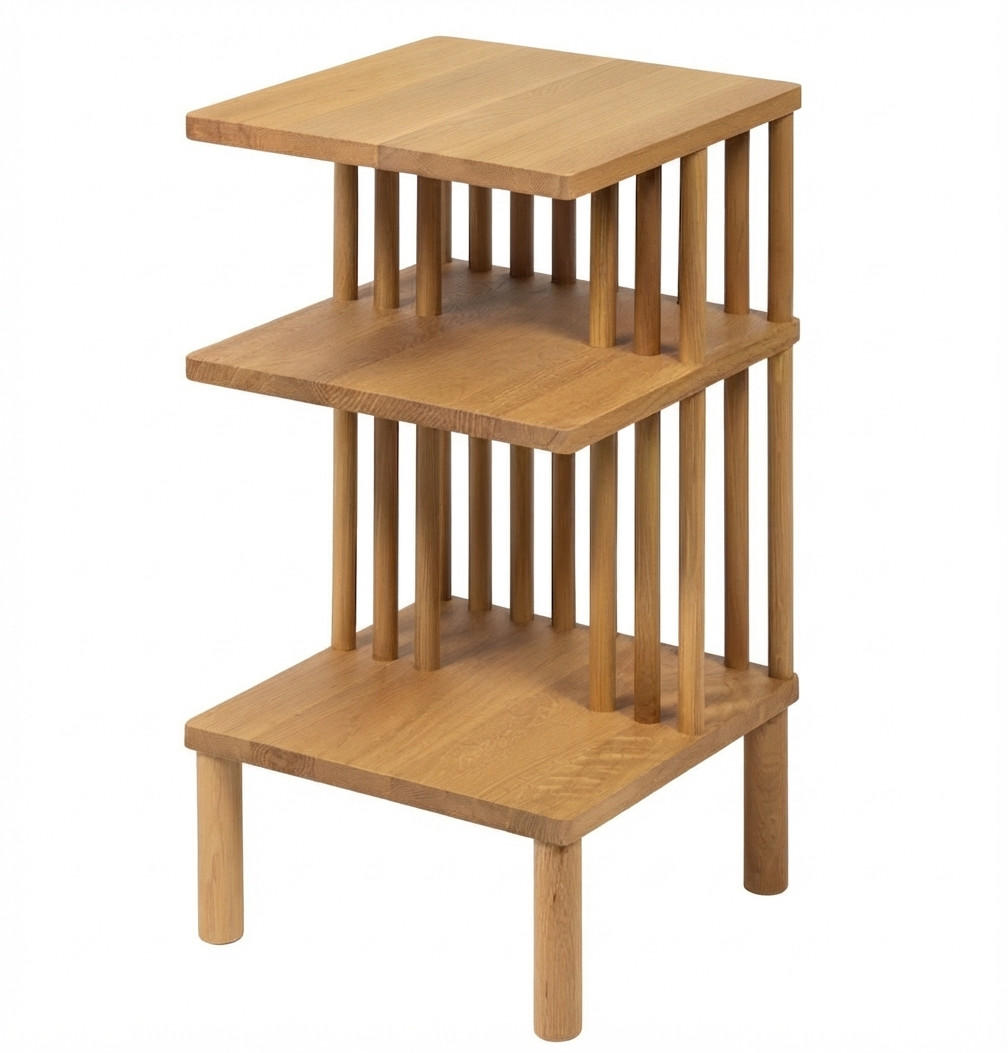 NACHTTISCH Isla, Eiche - Beige, Holz (35/65/35cm) - WOODEK
