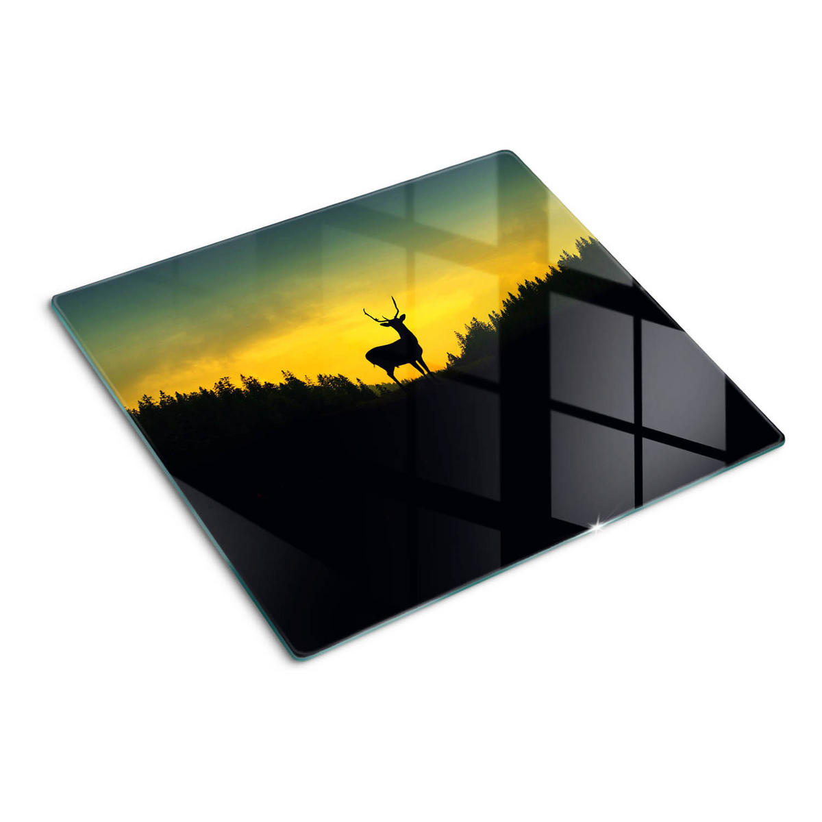 GLASPLATTE 60x52 cm Reh - Gelb, Glas (60/0.4/52cm) - TULUP