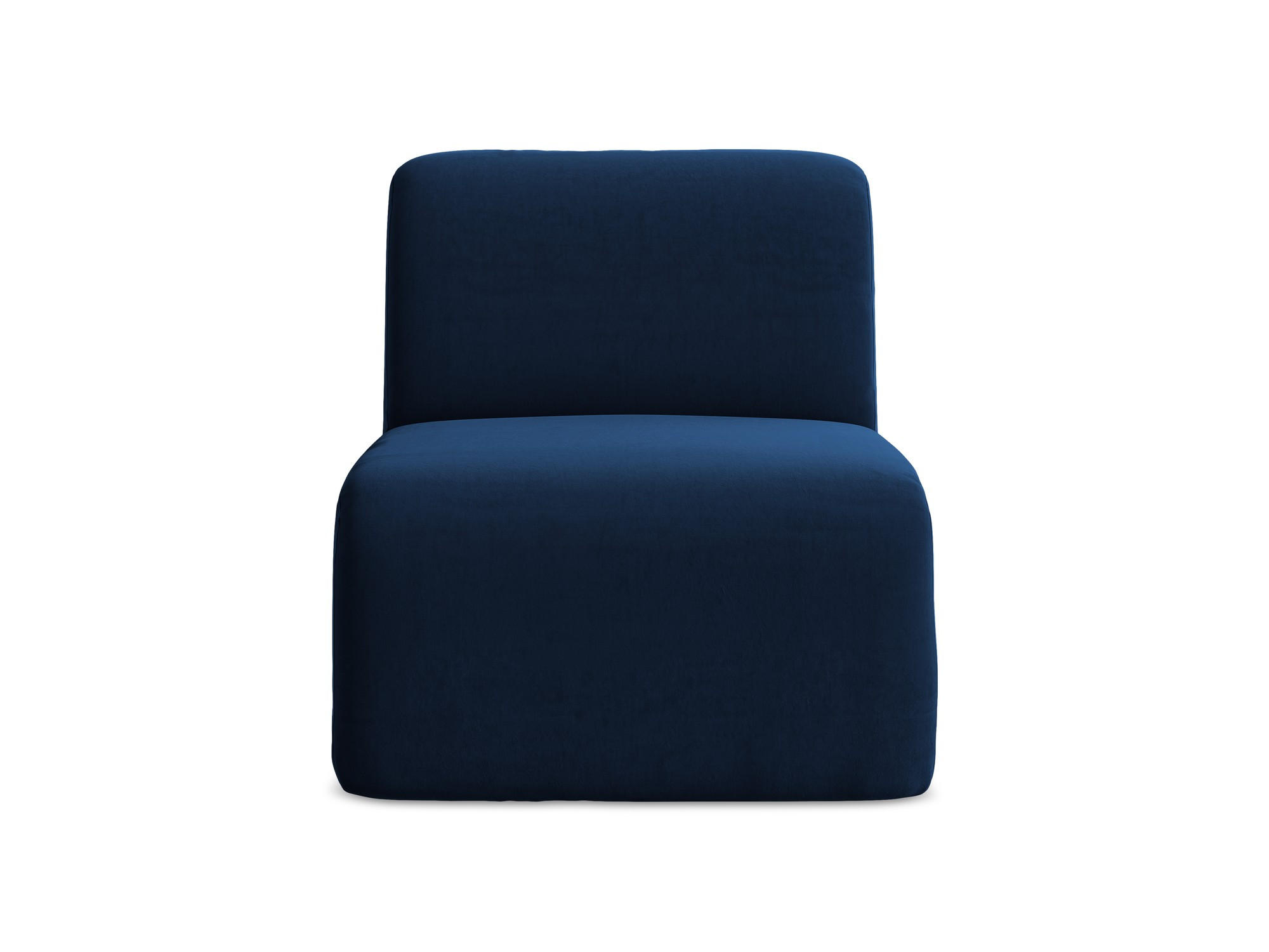 SOFAELEMENT Samt Stoff Blau - Türkis/Schwarz, Holzwerkstoff/Kunststoff (70/75/94cm) - Makamii