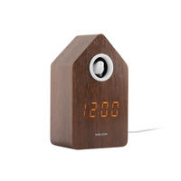 WECKER Cuckoo LED Dark wood veneer 9/6/15 cm - Braun, Holz (6/15/9cm) - Karlsson