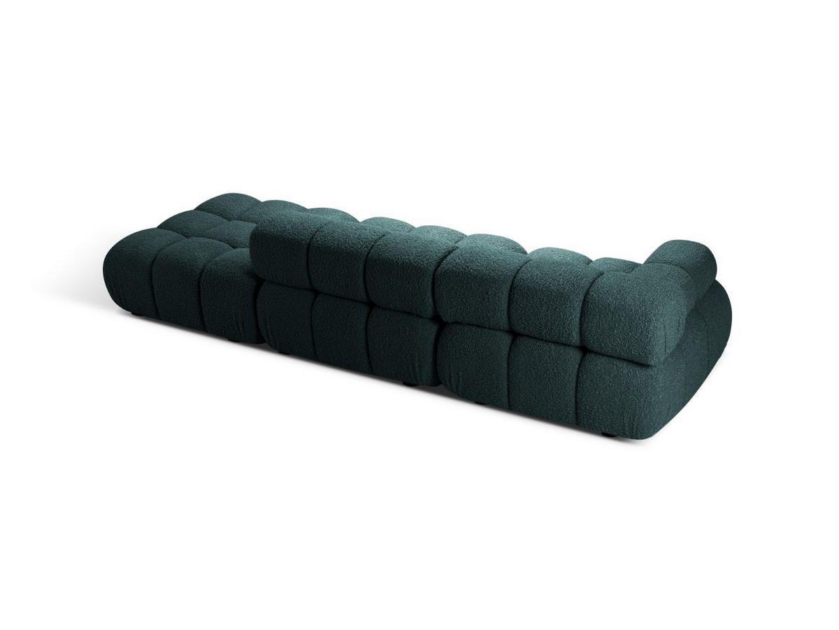 SOFA modular links Bellis aus Boucle petrol 4 Sitzplätze - Petrol, Textil (282/70/94cm) - Micadoni