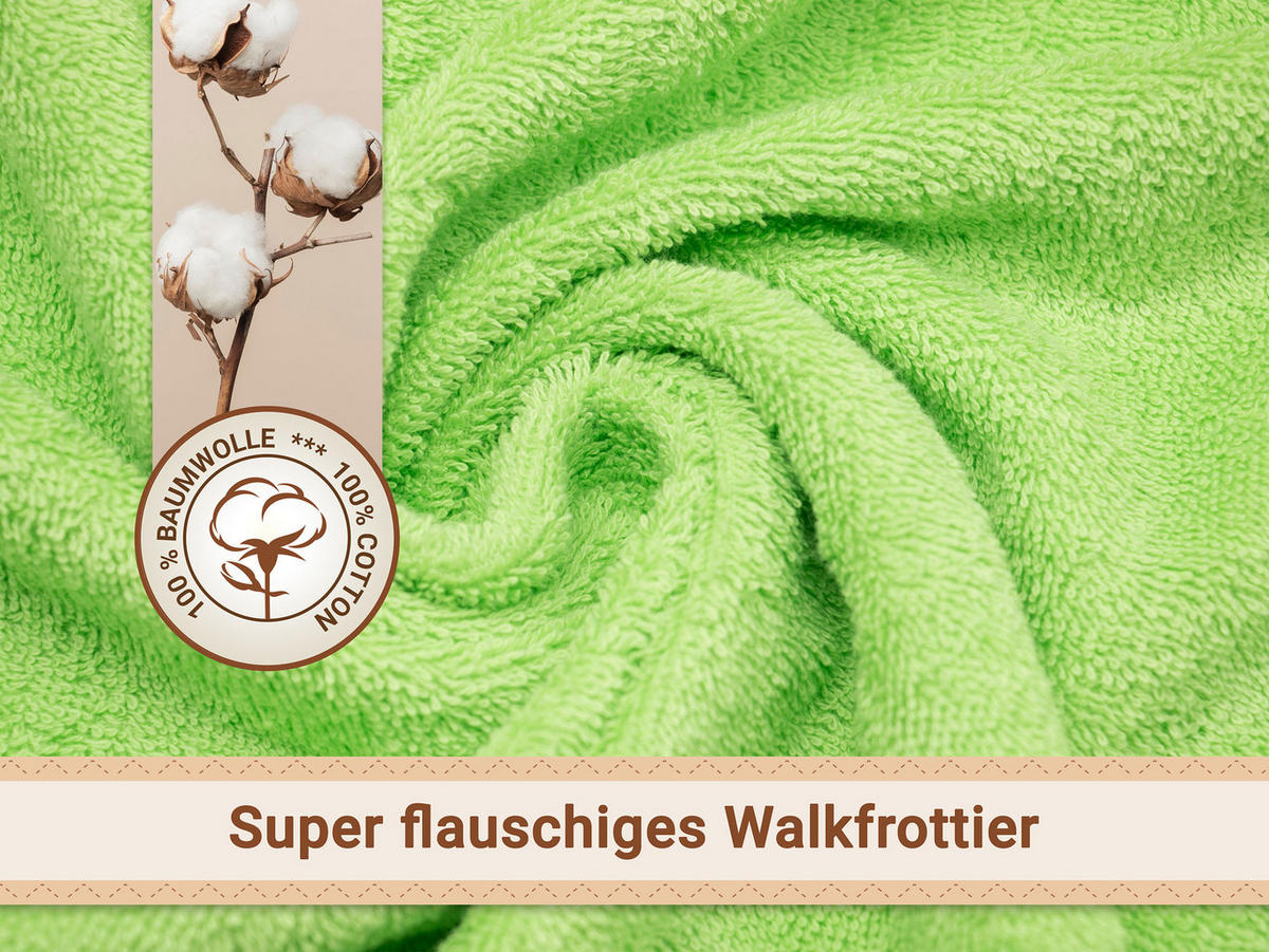 HANDTÜCHER, 100x100 cm, 100% Baumwolle, Grün - Hellgrün, Textil (100/100cm) - Zollner