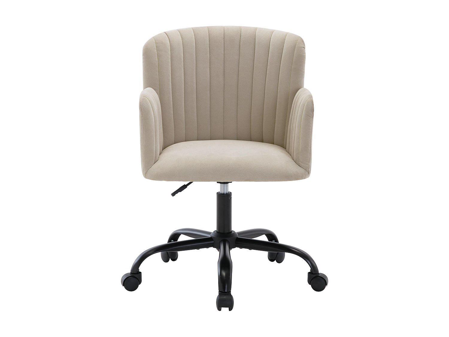 BÜROSTUHL ohne Armlehnen - 53 cm x 54 cm - stoff - beige Toara - Beige, Textil (53/87/54cm) - Vente-Unique
