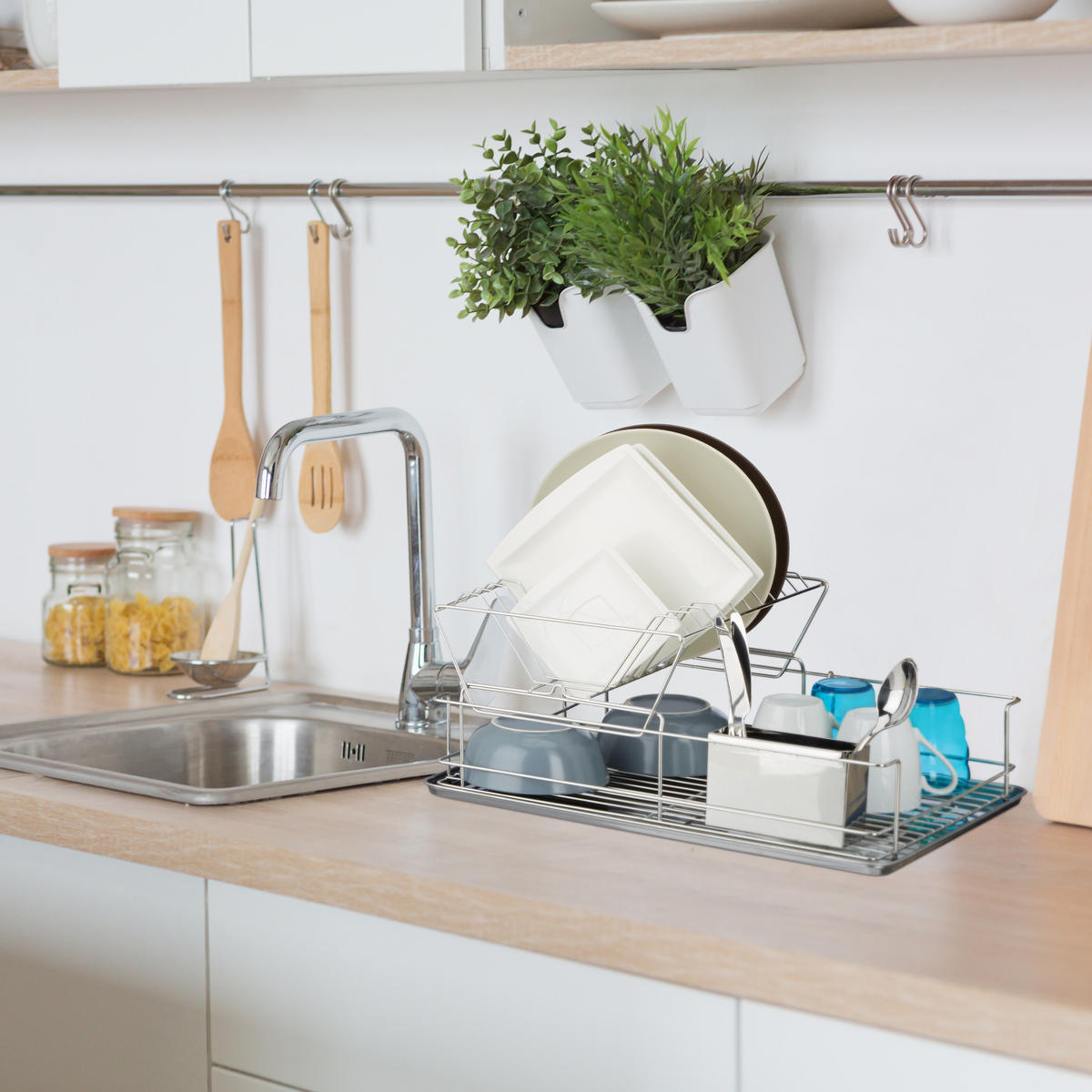 ABTROPFGESTELL - Silberfarben, Metall (48/23.5/32cm) - Relaxdays