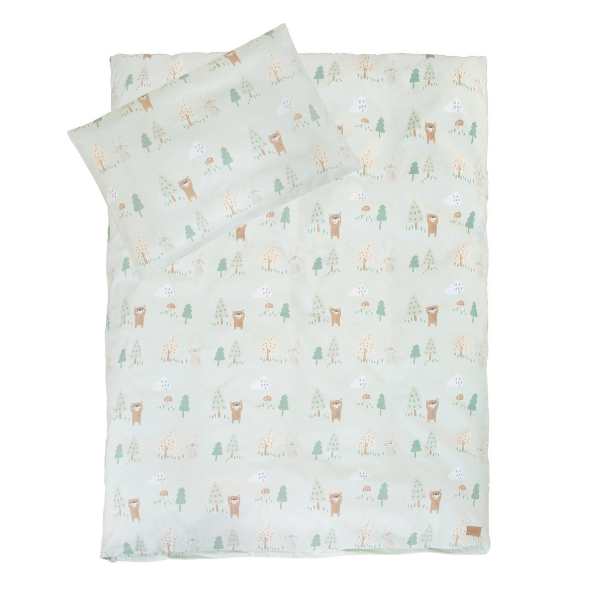 BABYBETTWÄSCHE Woodland Buddies - 100 x 135 cm - Grün, Textil (100/135cm) - Roba