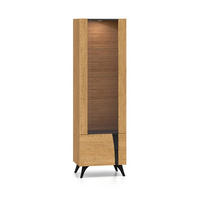VITRINE – 58 cm – Toscania – Eichefarben – Anschlag links – VT-GEN165 - Eichefarben, Holzwerkstoff (58/190/40cm) - hi-markt