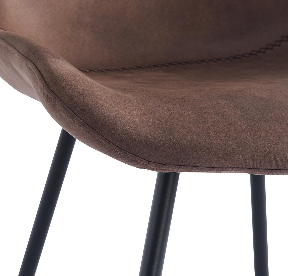 STUHL 2er-Set Stoff Braun - Braun, Textil (54/84/50cm) - Nordlys