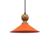 PENDELLEUCHTE Ferh 35/20 cm - Orange, Holz/Metall (20/35/20cm) - Bamyum