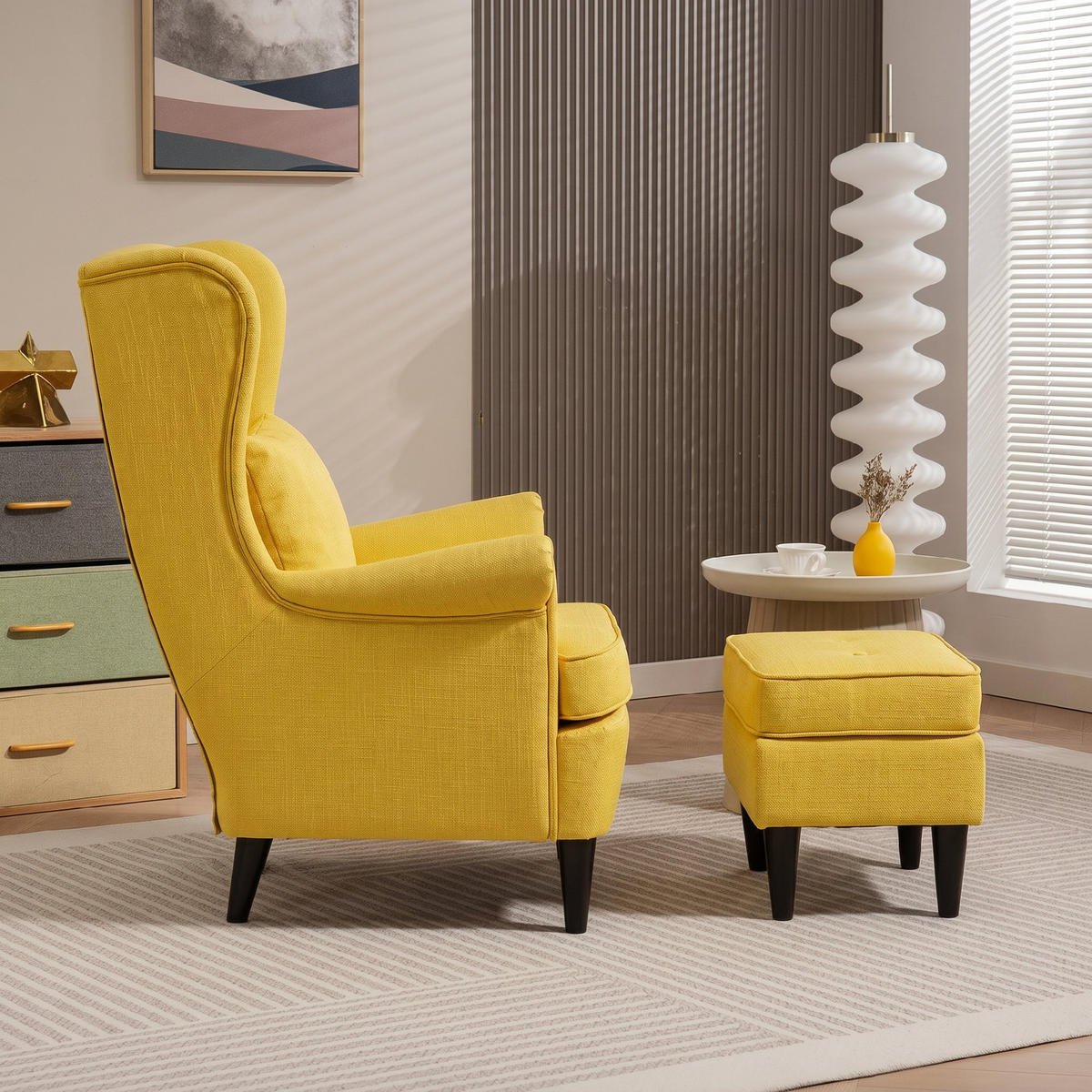 SESSEL Gelb 83.0/75.0/104.0cm - Gelb, Textil (75/104/83cm)