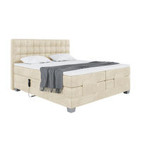 BOXSPRINGBETT Edison - Beige/Silberfarben, Textil (200/200cm) - Meblini