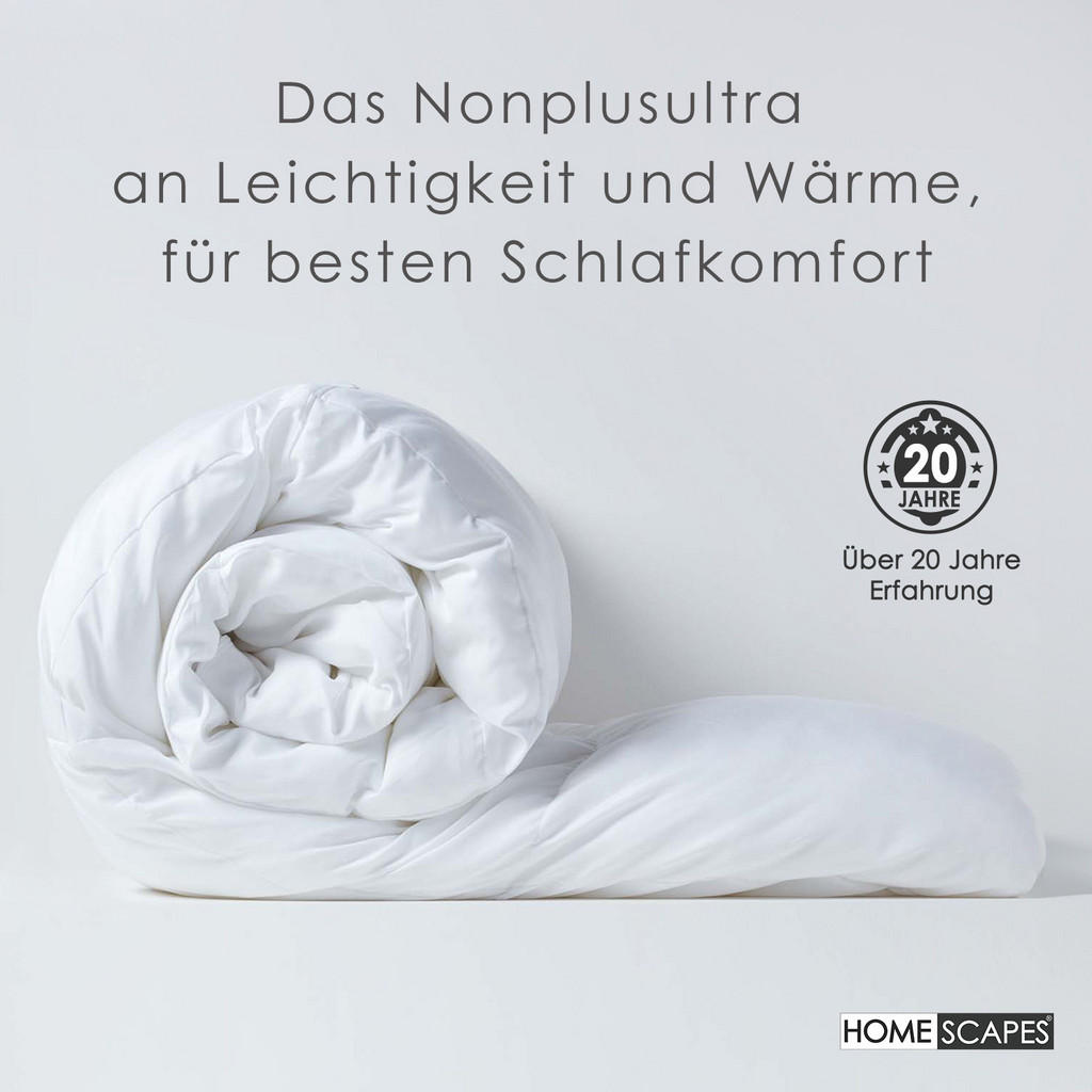 Thumbnail - Homescapes 4-Jahreszeiten-Bettdecke, Weiß, Textil, Füllung: Polyester, Rechteckig, 230x220 cm, Oeko-Tex®, Schlaftextilie...