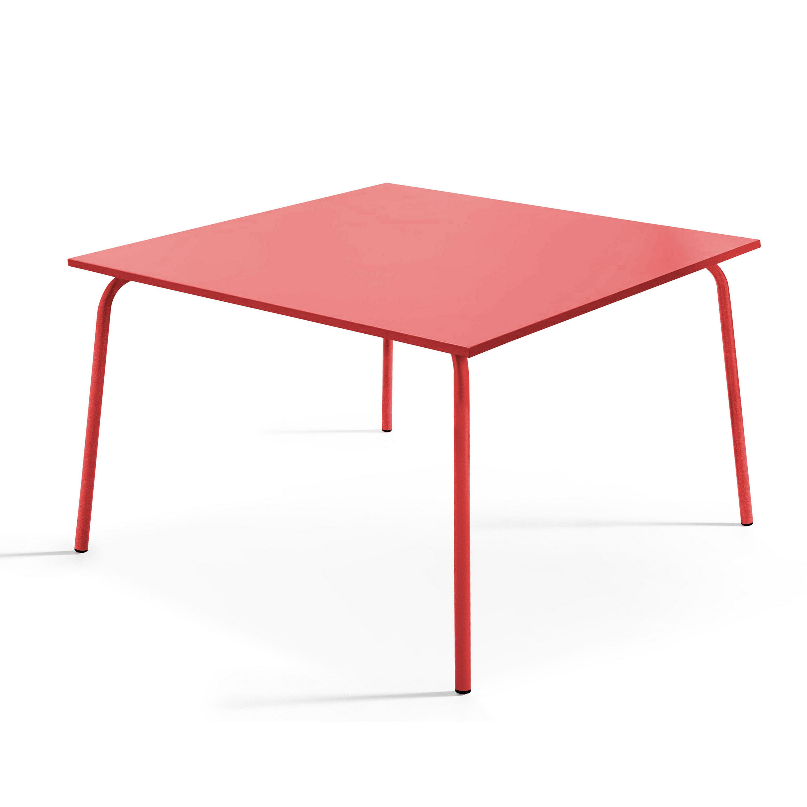 GARTENTISCH , Rot - Rot, Metall (120/120/72cm) - Oviala