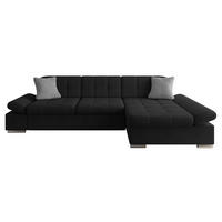 ECKSOFA Malwi, Seite: Rechts - Schwarz, Holz/Textil (278/161cm) - MIRJAN24
