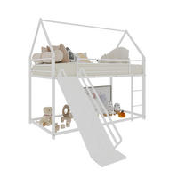 ETAGENBETT mit Rutsche 90x190 cm Metall Weiß - Weiß, Holzwerkstoff (90/190cm) - Beauniv