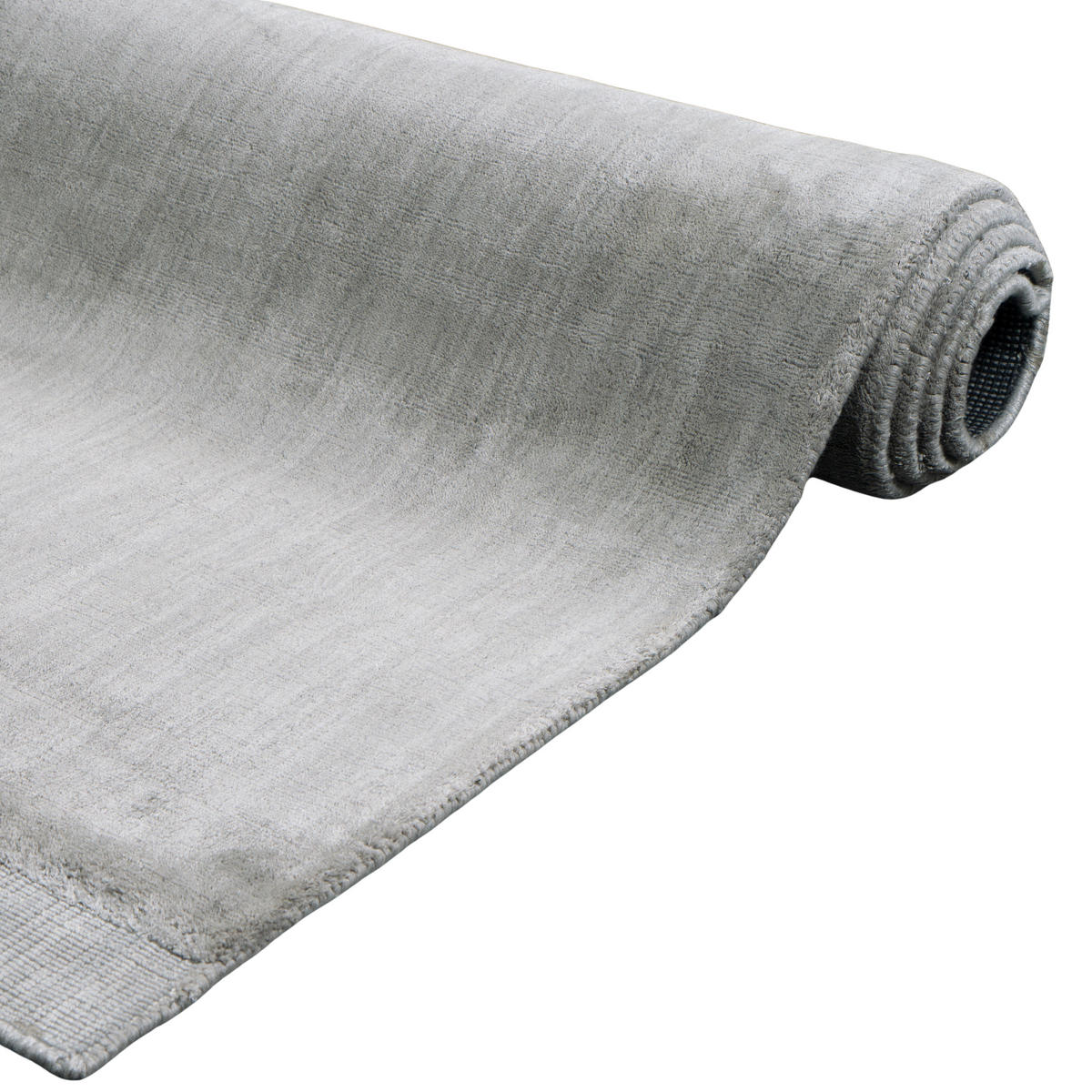 TEPPICH VISKOSE HANDGEWEBT BAMBOO 80/150 Silber - Silberfarben, Naturmaterialien (80/150cm) - Consilio Concept