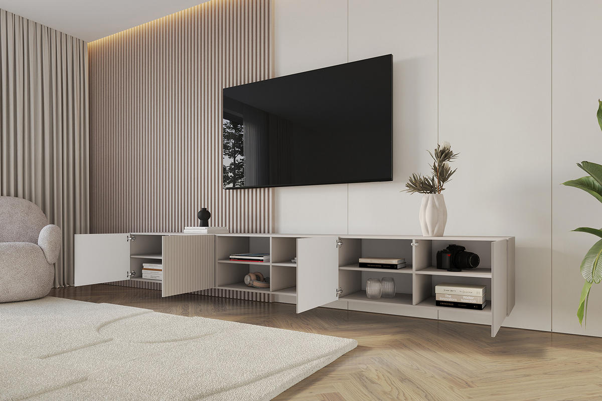 LOWBOARD NOA-2-W 3x100x40x41 cm - Kaschmir - Kaschmir, Holzwerkstoff (300/40/41cm) - ALTDECOR