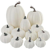 KÜRBIS 12-teiliges Set Künstlich Weiß - Weiß, Kunststoff (9cm)