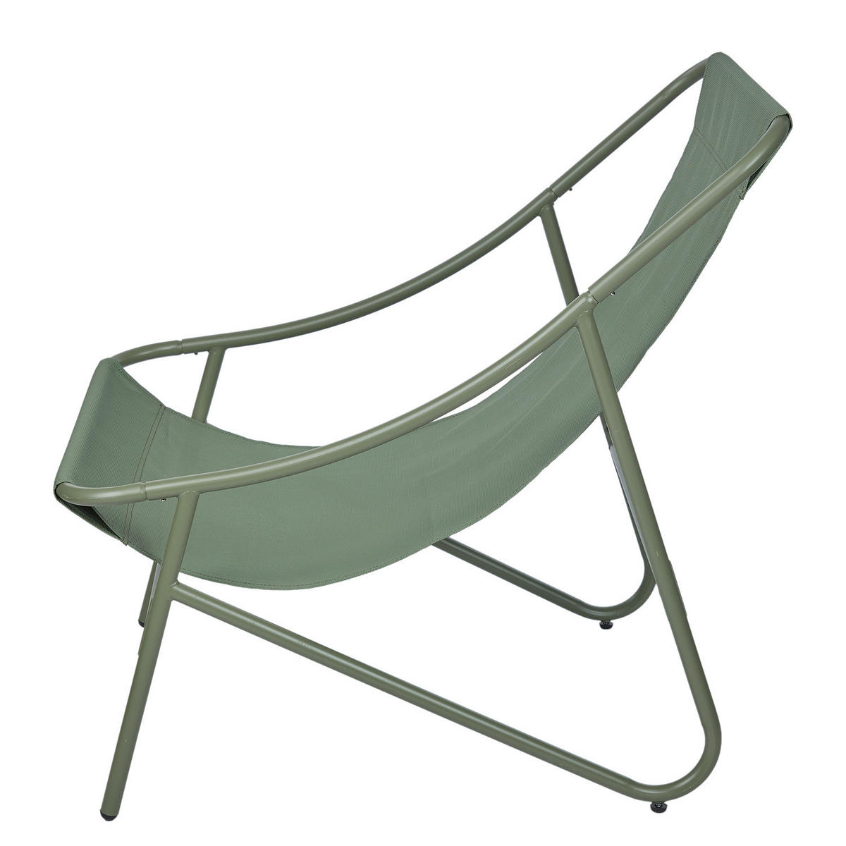 SESSEL Cozy Town mit Kissen - Stahl/PVC/Polyester - Grün - Olivgrün, Kunststoff/Metall (66/85/90cm) - Butlers