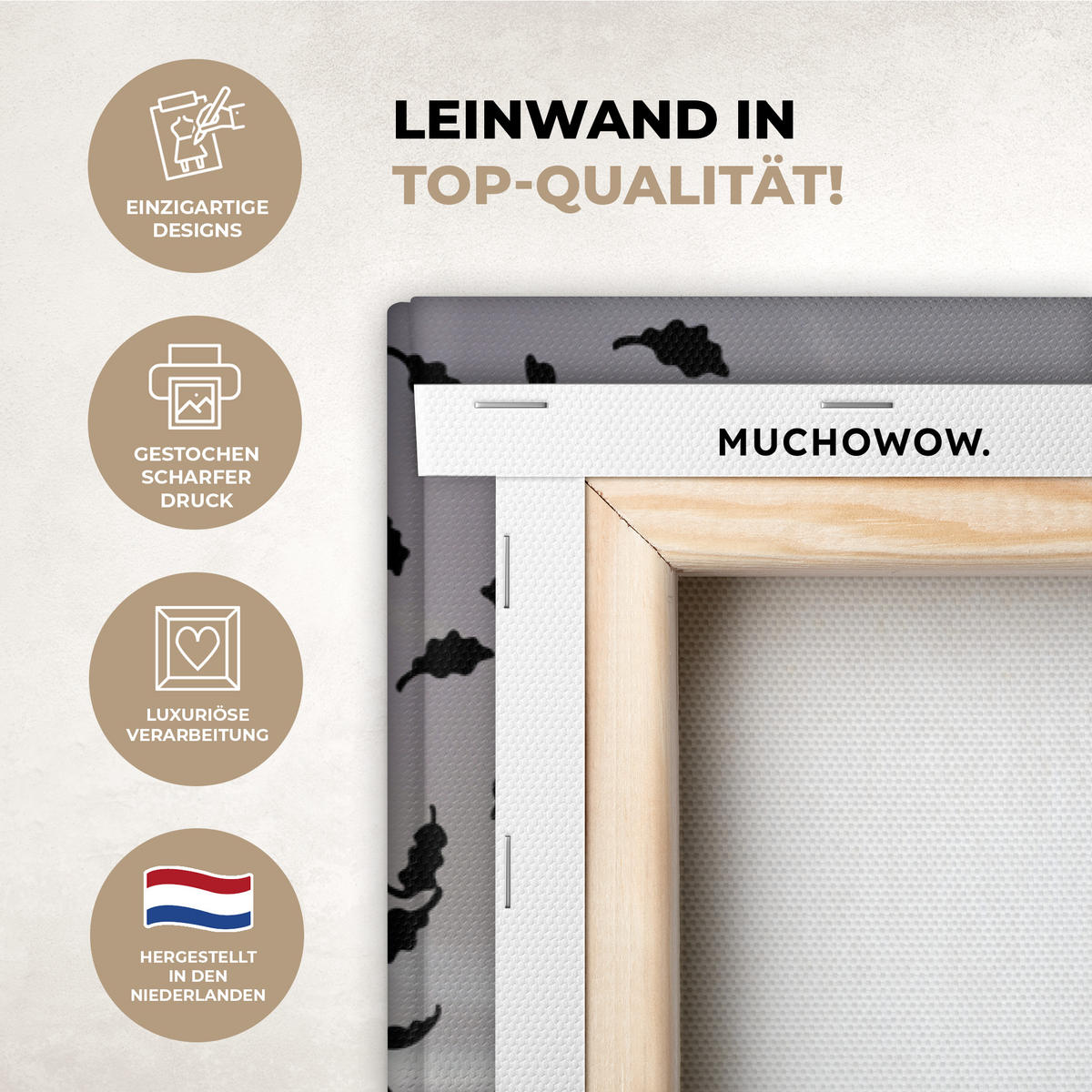 LEINWANDBILD Strand - Meer - Menschen - Baum - Moderne Kunst Wohnzimmer Groß 120x80 cm - Hellgrau, Textil (120/80cm) - MuchoWow