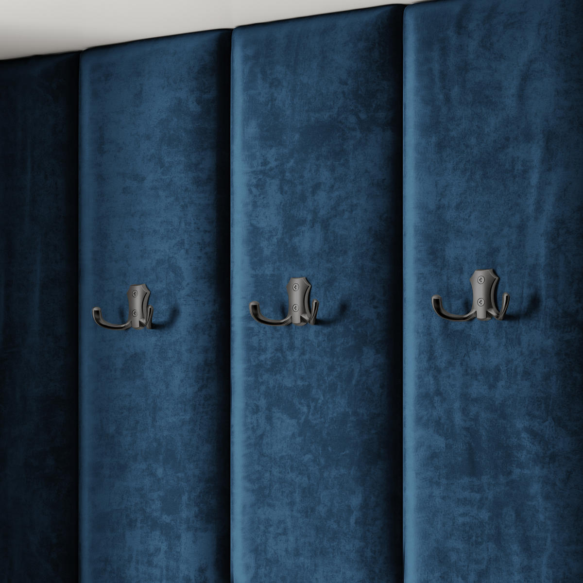 GARDEROBENSCHRANK REMA 200/240/60 cm Modern Garderobe-Set Weiß - Blau/Weiß, Holzwerkstoff (200/240/60cm) - MASSENO