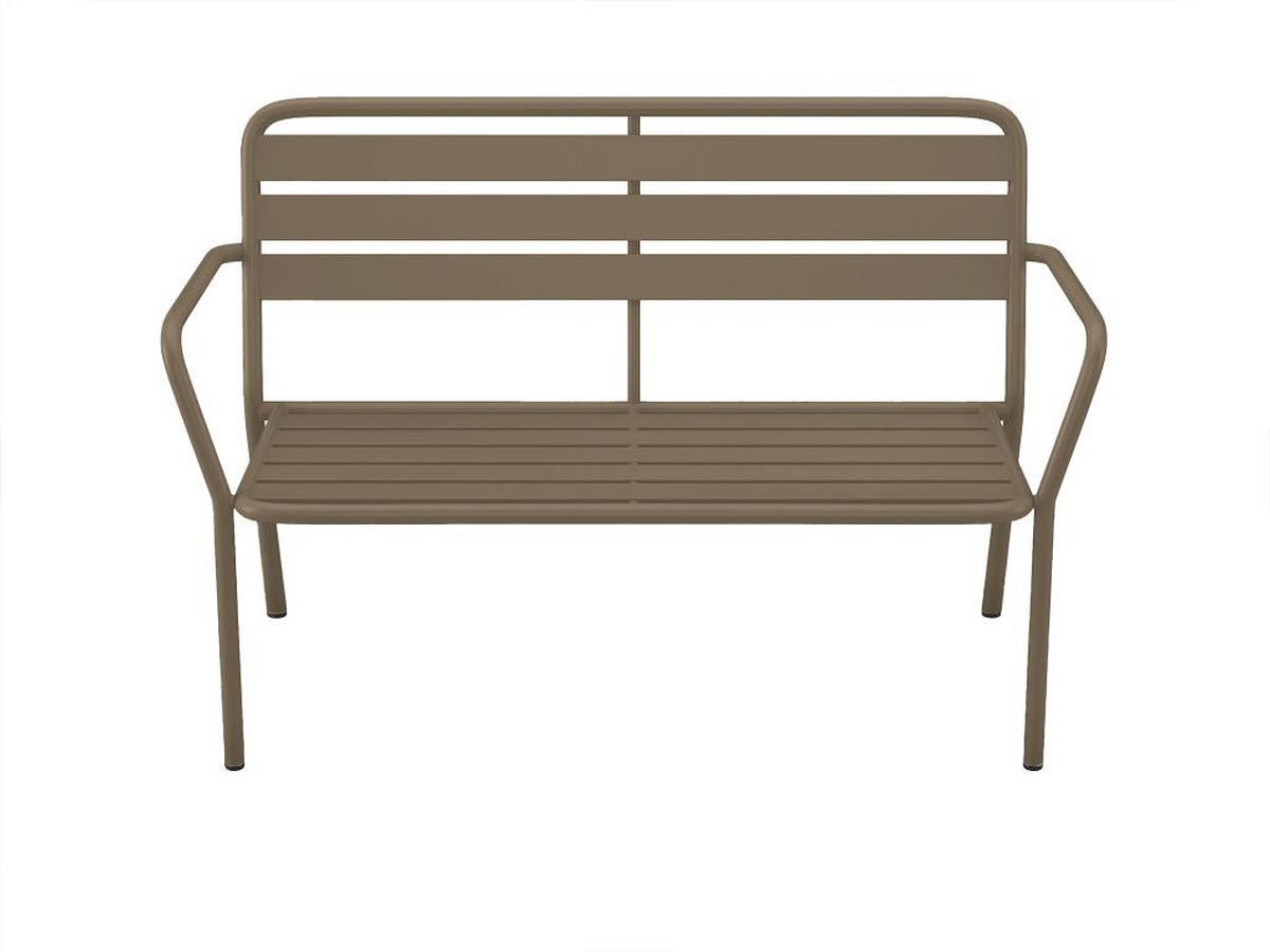 GARTENBANK - Metall - Taupe - MIRMANDE von MYLIA - Braun, Metall (58/82/123cm) - Vente-Unique