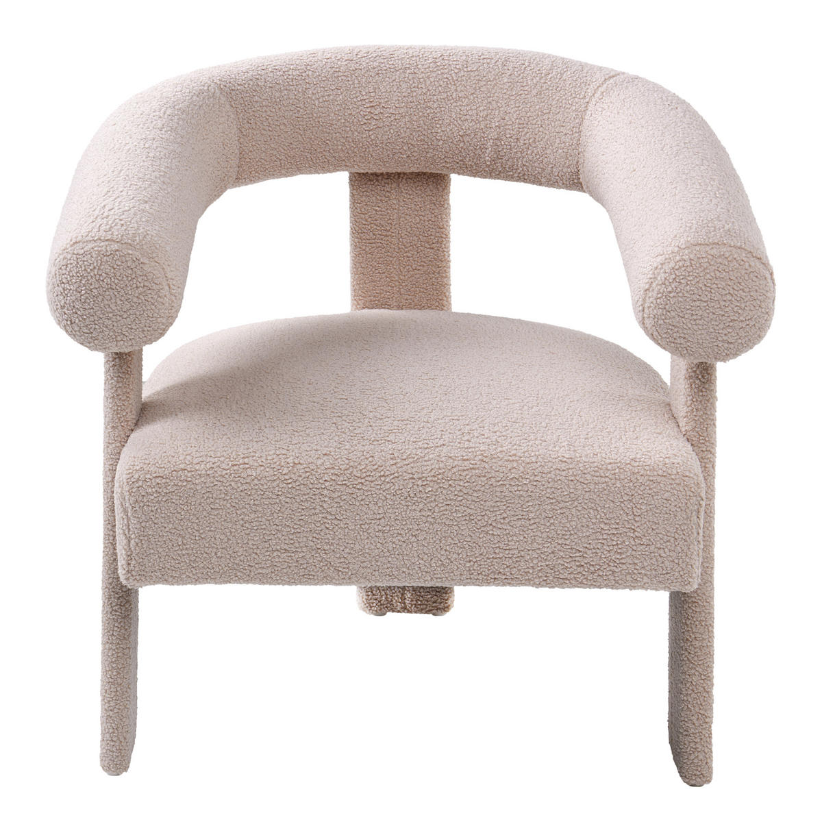 SADA POHOVEK Bouclé Světle béžová Ilbro - světle hnědá/béžová, textil (138/76/68cm) - Beliani