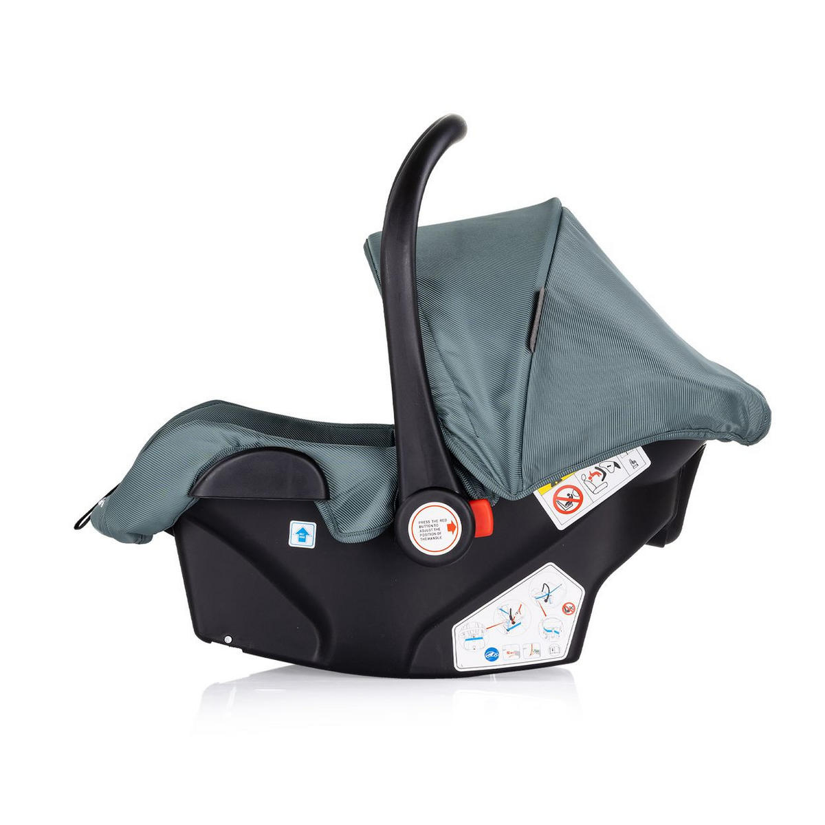 BABYSCHALE Isofix Set Aura türkis i-Size (40 - 85cm) verstellbar - Türkis, Kunststoff (39/47/50cm) - Chipolino